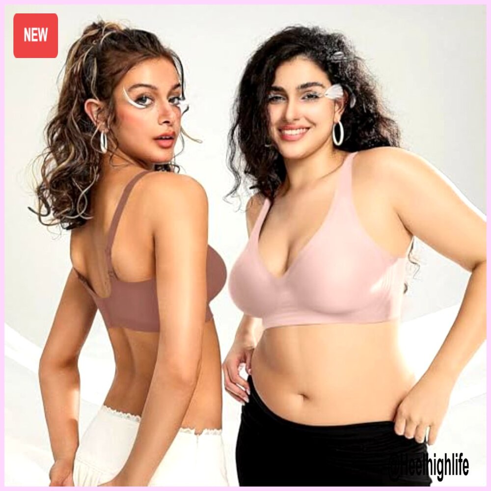 Wireless Deep V Bra Seamless Support Push Up Bral… - image 5